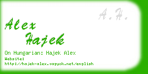 alex hajek business card